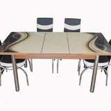 Set Masa Extensibila cu 4 scaune, Elt 02, Maro, masa ext.170x80cm